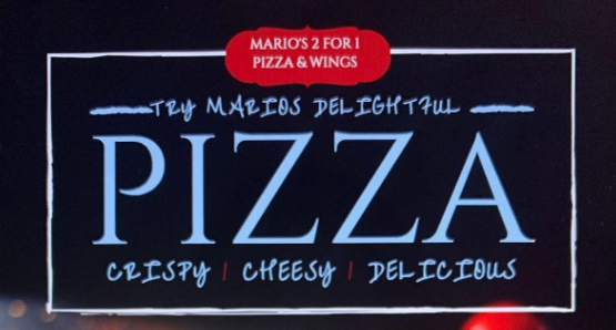 Mario's 2 for 1 Pizza logo